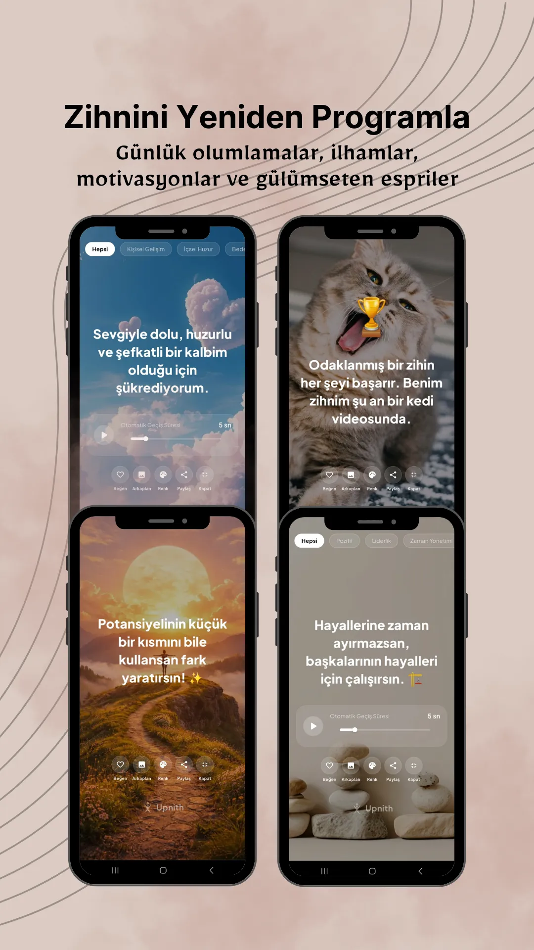 Upnith Uygulaması Meditasyon Arayüzü